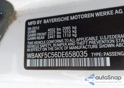 2013 BMW 328I xDrive from USA, damaged, VIN WBAKF5C56DE658035